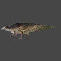 Realistic 3D Dinosaur Model With Colorful Skin Texture And Anatomical Details