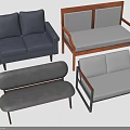 Gray Upholstered Sofas and Wooden Frame Benches in Various Styles for Multiple People