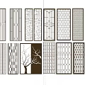 Stylish Room Dividers With Diverse Patterns And Modern Styles For Interior Decor 3d model
