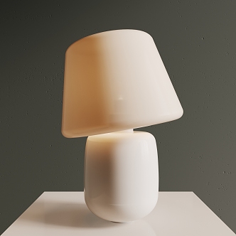 Modern table lamp cream fashion 3d model