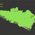 Village Model With Red Roof Houses And Green Trees Layout Design