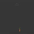 Leafy Green Plant In Terracotta Pot With Pedestal Base On Dark Background