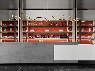 Modern Bar Counter 3d model