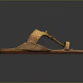 Brown Leather Thong Sandals With Handcrafted Perforated Details And Comfortable Sole