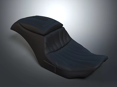 Modern Black Streamlined Leather Seat With Stitched Details And Comfortable Design 3d model