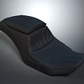 Modern Black Streamlined Leather Seat With Stitched Details And Comfortable Design