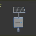 Smart Air Computer Based Monitoring Device Featuring Solar Panel And Stable Square Base