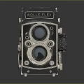 Rolleiflex Vintage Twin Lens Camera Classic Electronic Appliance With Retro Metal Body