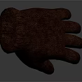 Brown Textured Leather Glove 3D Rendering With Realistic Surface Details And Design