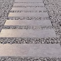 Garden Ornament Pathway with Stone Slabs and Pebbles for Outdoor Decoration