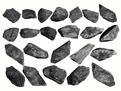 Natural Stone And Wood Materials With Various Shapes For Decorative Projects 3d model