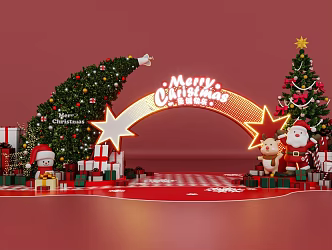 Modern Christmas Meichen Commercial DP Meichen Net Red Pushcard Meichen 3d model
