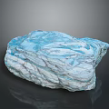 Blue And White Natural Stone With Unique Veined Texture For Decorative Projects 3d model