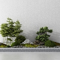 Landscape sketch interior landscape landscape wall courtyard landscape landscape small landscape plant collocation modeling 3d model