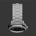 Luxury Fashion Accessory Rolex Wristwatch With Silver Metal Band And Black Dial