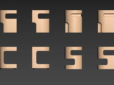 Modern Coffee Table Design Collection Featuring Geometric Shapes And Smooth Surface Details 3d model