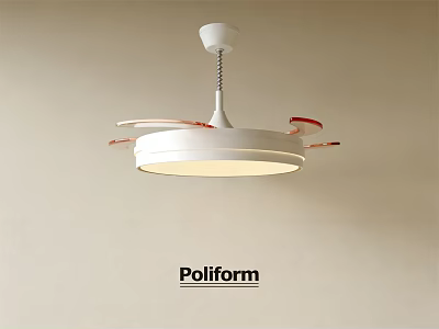 Modern White Chandelier With Red Accents Contemporary Stylish Design From Poliform 3d model