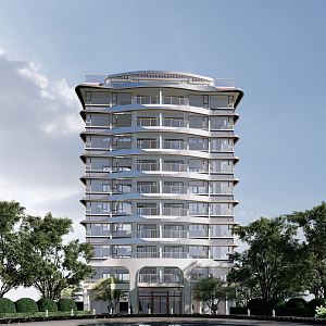 Modern residential building high-grade high-rise villa 3d model