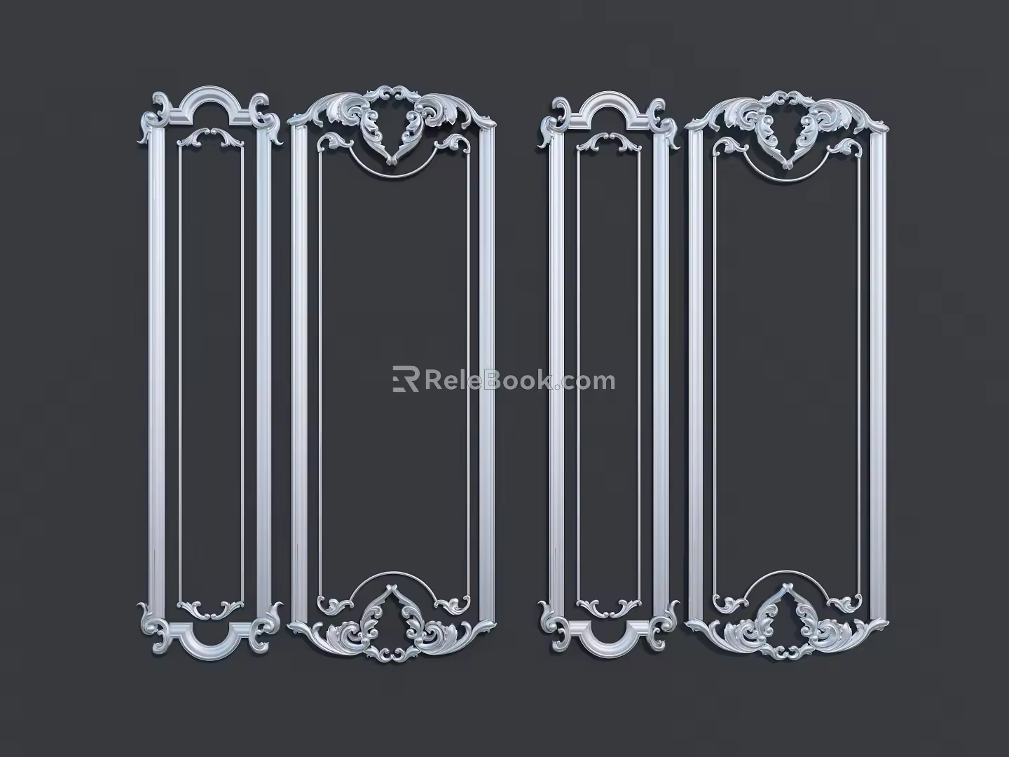 European gypsum line construction line eaves line gypsum line combination 3d model
