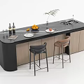 Modern Bar Chair Combination Bar Chair Combination 3d model