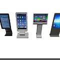Public Facilities Self Service Interactive Terminals With Various Display Screens 3d model