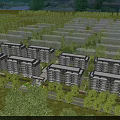 Aerial View Planning for Residential Layout With Lush Greenery and Road System