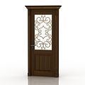 European style door interior door solid wood door 3d model