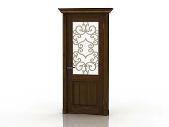 European style door interior door solid wood door 3d model