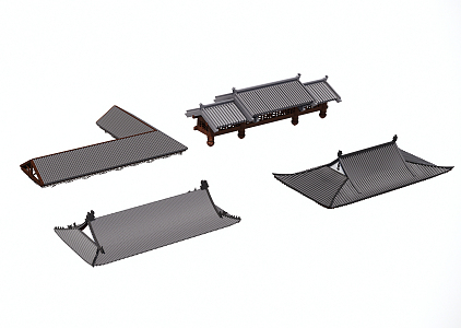 Ancient Building Roof 3d model