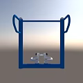 Outdoor Sports Fitness Equipment With Blue Parallel Bars And Pedal Exercise Gear