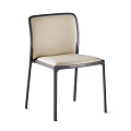 Modern Dining Chairs With Leather Seats Metal Frames And Beige Brown Upholstery Designs