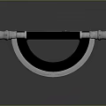 Futuristic Weapons With Metal Design Black And Silver Circular Structure And Handles