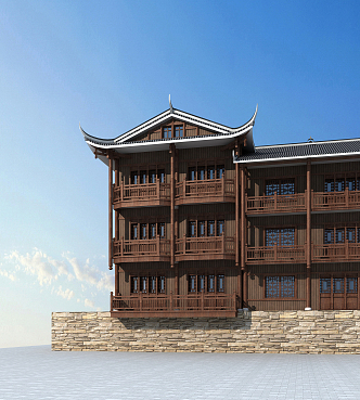 Chinese ancient building 3d model