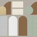 Wall Panels In Various Shapes Textures And Styles For Interiors 3d model