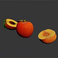 Fresh Red Apple With Whole And Sliced Pieces Showing Flesh And Core On Dark Background