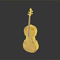 Brown Wooden Household Decorative Violin With Carved Head And Reflective Surface