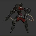 Industrial LOFT Robot Iron Man Mech Warrior Machine Battlearm Mechanical Battlearm Machine Fighter Robot 3d model