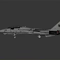 Military Fighter Jet With Gray Body Yellow Tail Fins And Cockpit Design