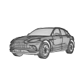 Silver Luxury SUV With Sleek Exterior Chrome Grille Alloy Wheels And Tinted Windows
