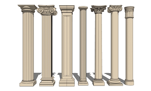 European Roman Column 3d model