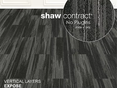 Shaw Contract No Plush Square Carpet Featuring Vertical Layers Expose Design 3d model