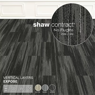 Shaw Contract No Plush Square Carpet Featuring Vertical Layers Expose Design 3d model
