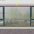Modern Casement Window With Sleek Aluminum Frame And Garden View In Home Living Room