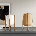 Japanese-style table lamp 3d model