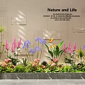 Indoor Nature and Life Landscape With Colorful Flowers and Green Plants