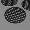 Multiple Black Round Grid Pattern Plant Stands For Home Garden Decoration