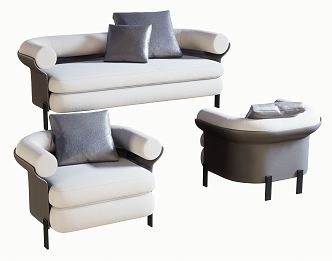 Modern Combination Sofa 3d model