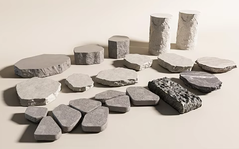 Slab Road Tingbu Stone Step Slab Path Slab Step Stone Strip Stone Block Stone Pillar 3d model