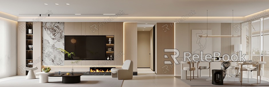 modern living room model