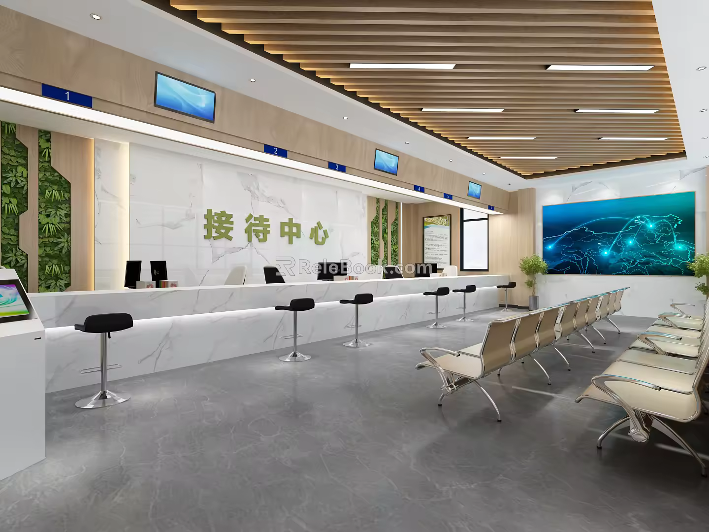 Modern Hall Reception Center 3d model